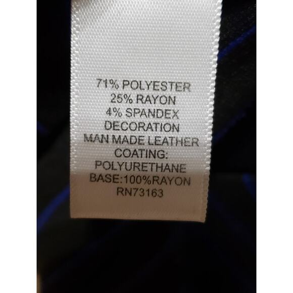 Spense Sheath Dress Women's Size 10 Blue Striped Rayon Stretch Long Sleeve - Picture 6 of 12